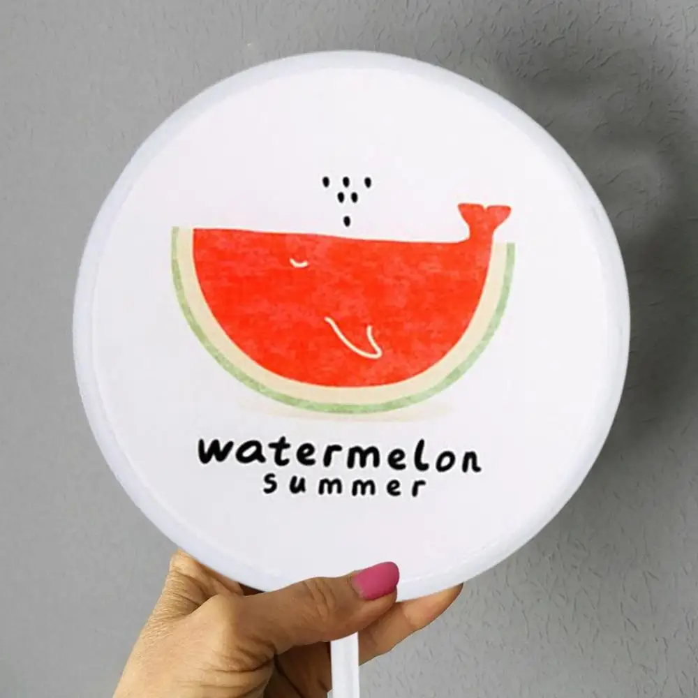 Summer Folding Round Fan Portable Pocket Fan Printed Decorative Handheld Abanico Folding Mini Abanico For Home Decorations