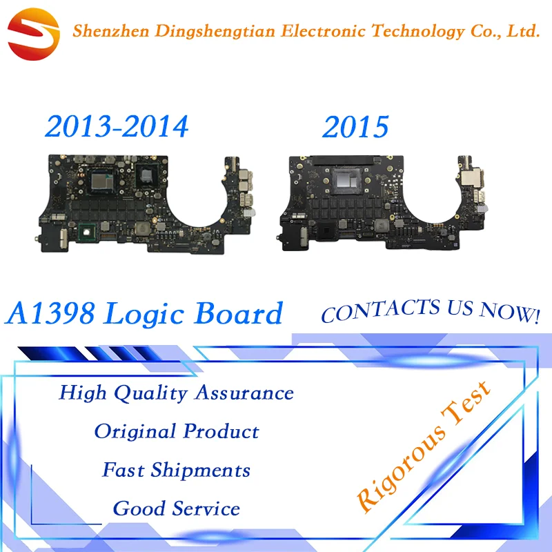 Per Macbook Pro Retina 15 "Scheda Logica A1398 Scheda Madre 2013 2014 2015 Anno Cpu I7 8Gb 16Gb