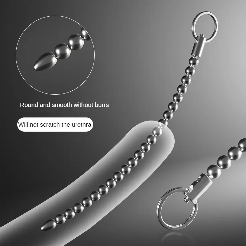 Stainless Steel Urethral Sound Dilators Penis Plug Insert Stimulation Catheter Beads Male Masturbator