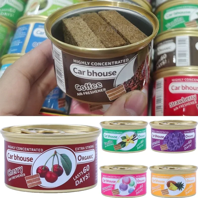 Deodorante per auto Bubble Gum Profumo per auto Blocco di legno in scatola Sapore di caffè Deodorante per aromaterapia automatica a lunga durata