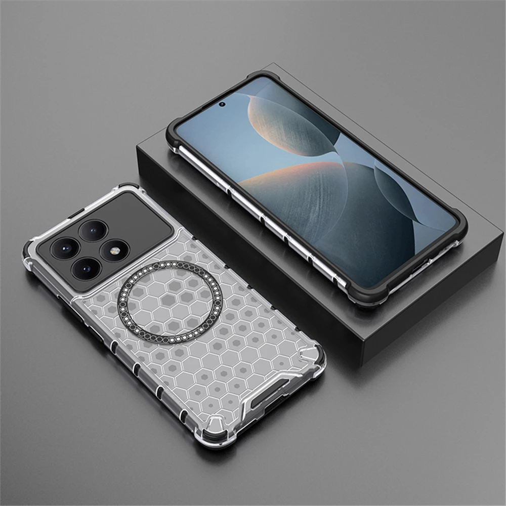 Magnetische transparente Handyhülle für Magsafe Xiaomi 15 14 14T Poco F6 X6 X7 Pro X7 Pro, stoßfeste, klare, vollständige Schutzhülle – Detail 11