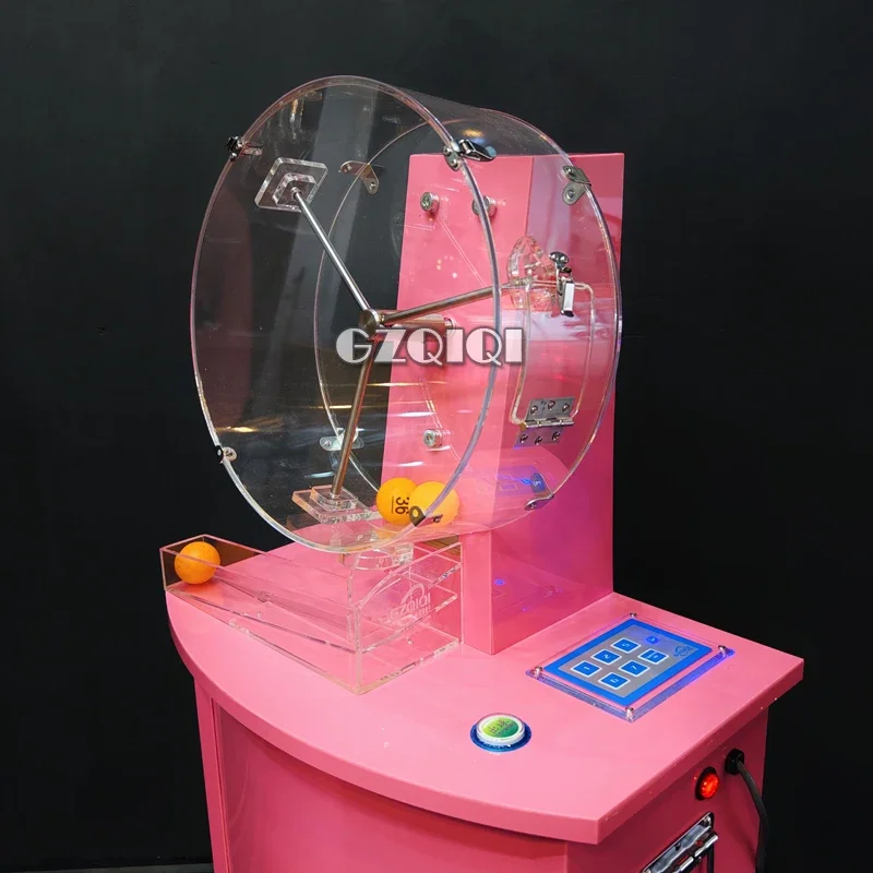 50 balls pink automatic bead shaker bingo lottery machine betting two-color ball