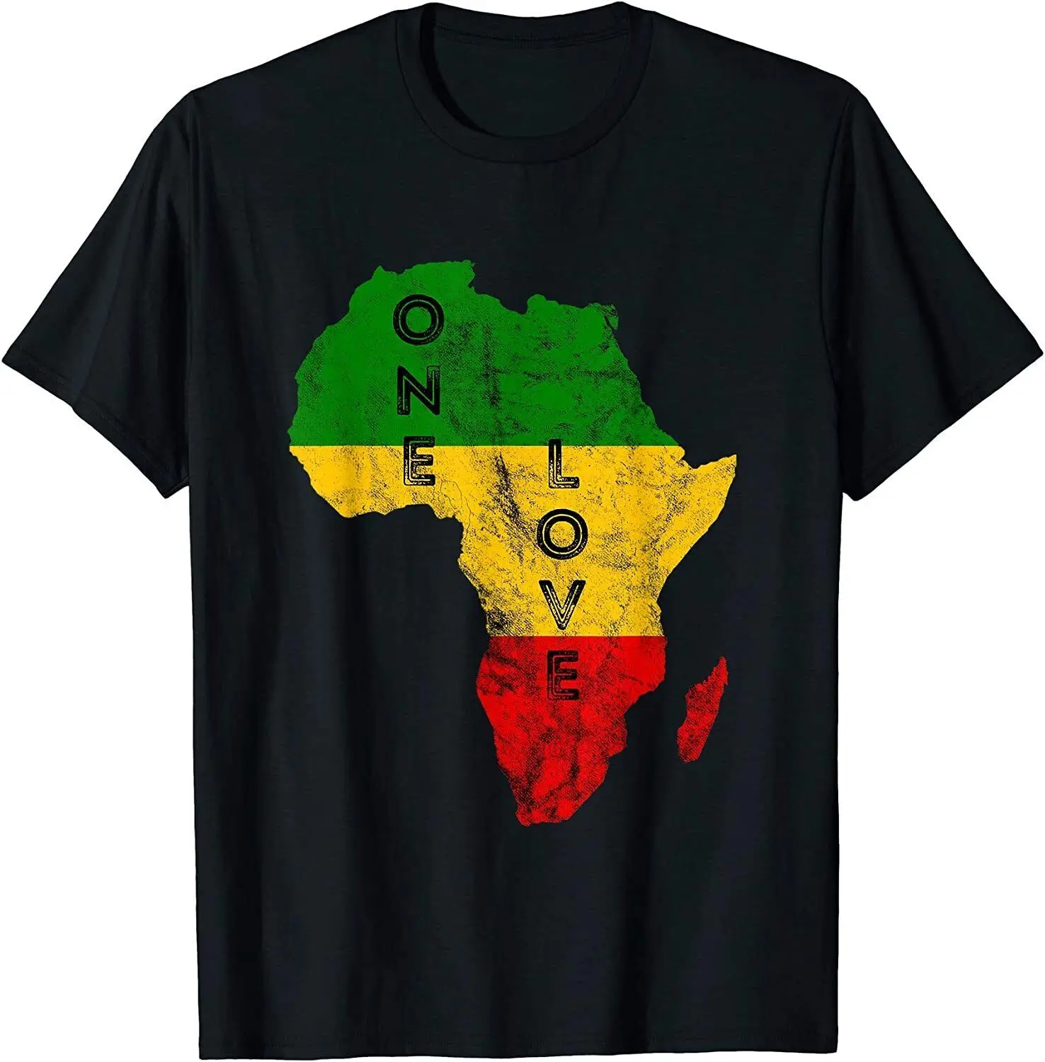 Reggae Africa Map Rasta Music Shirt Clothes 90s Hipster Short T-shirts For Men New Cool Tshirt