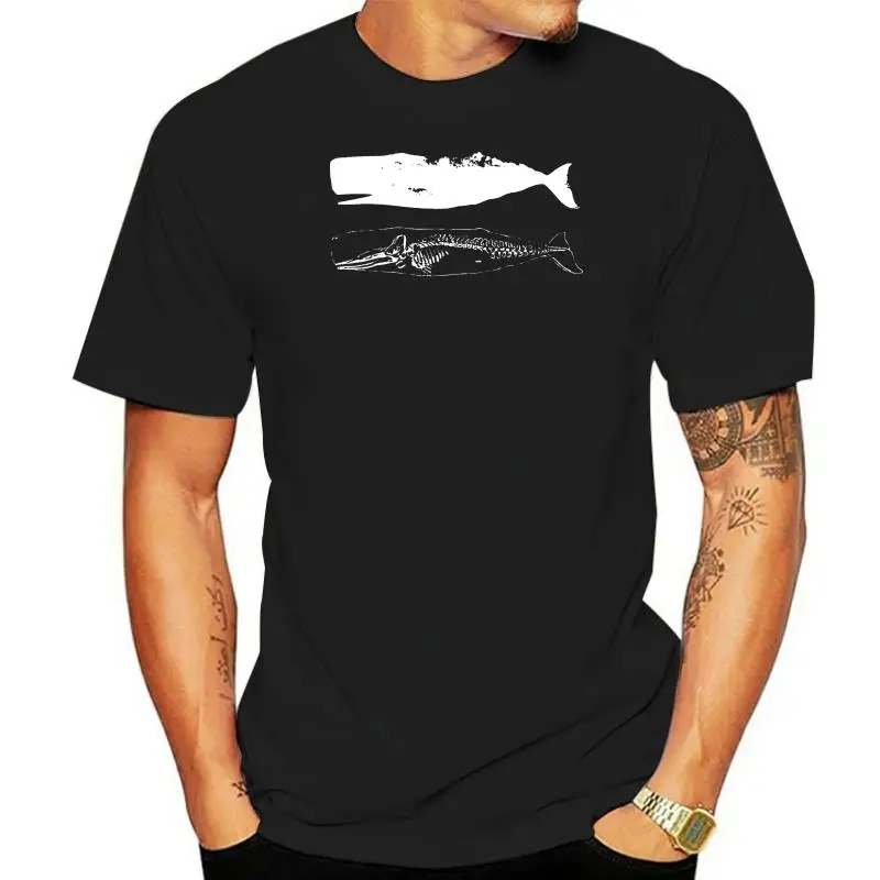 

Sperm Whale And Skeleton Shirt, Mens Navy Blue Premium Tee Tshirt Custom Print Tee Tshirt