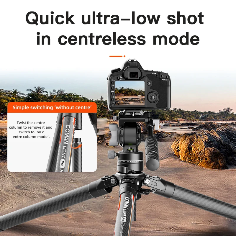 Camera Tripod Hydraulic Head Detachable To Monopod For Sony Canon Nikon DSLR Camera