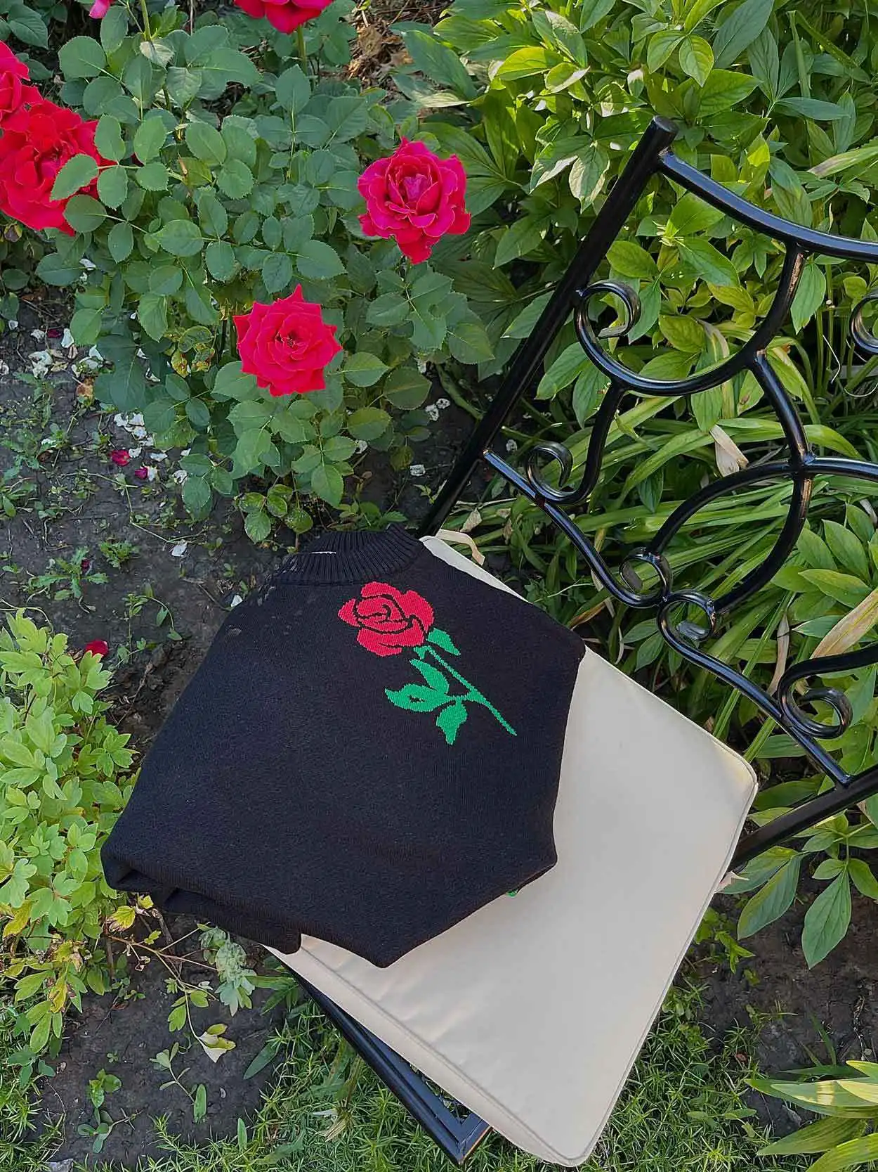 Autumn Knit Sweater Pullover Women's Printed Long Sleeve High Waist Ribbed Fashion Loose Knitwear Top Female Sweater