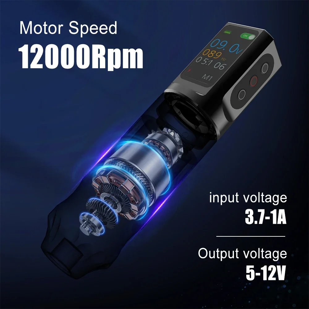 Tattoo Pen Tattoo Supplies YILONG Professional Wireless Tattoo Power Pen Tattoo Machine Adjustable Stroke 2.7mm-4.5mm For Body Art