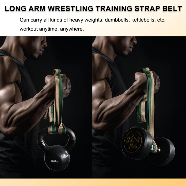 Multifunction Arm Wrestling Pronation Belt Strap, with Stainless Steel Triangle Buckle - 79" Non-Slip & Durable Strap 6