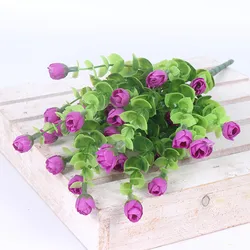 Elegant Silk Mini Rose Bouquet - 30 Heads for Weddings, Parties, and Home Decor (Light purple)