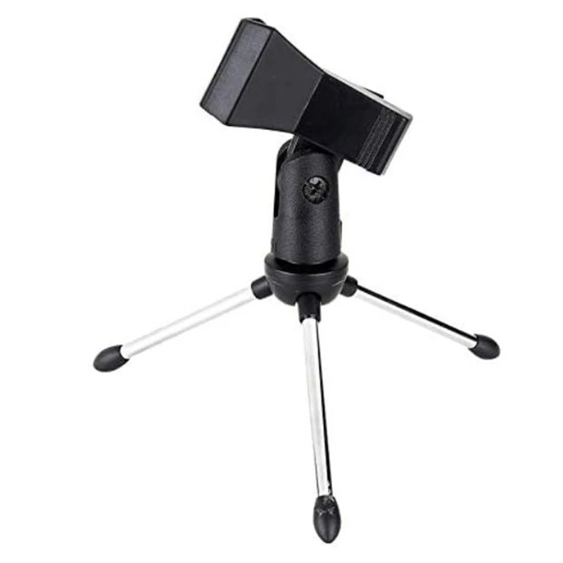

Desktop Microphone Stand Holder Foldable Tripod For Podcasts,Online Chat,Conferences,Lectures,Meetings,And More