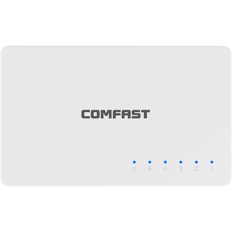 기가비트 이더넷 스위치, IEEE 802.3i u ab x az 표준 전이중 + 반이중 스몰 사이즈 스위치, 5 포트, 10, 100, 1000Mbps