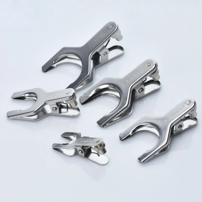 10 pcs 12# Stainless Steel Clamp Spherical Joint Glassware Pinch Clip Lab Beaker Glass Balls Clamp JVLAB Laboratory Tools