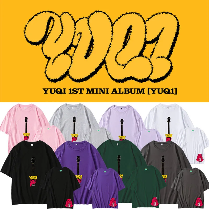 GIDLE-YUQI-T-Shirt-YUQ1-Same-Rabbit-Pattern-T-shirt-Cotton-Summer-Tee ...