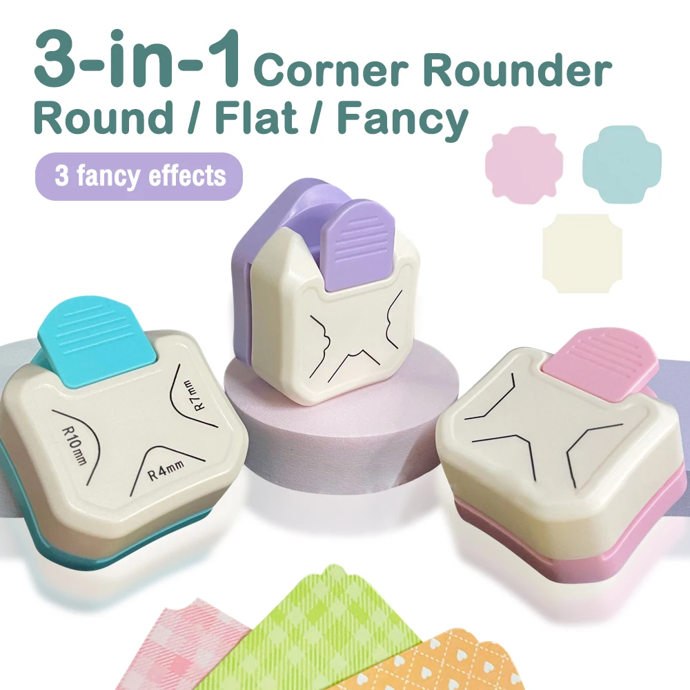 3 In 1 Corner Rounder Punch Paper Cutter Card Making and Scrapbooking for Photo Cards DIY Scrapbookings Tool