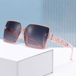 2024 Brand New Square Sunglasses Women Luxury Design Big Frame Gradient Cat Eye Sun Glasses for Women Driving Eyeglasses UV400