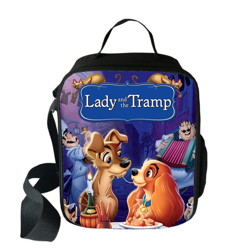 Disney Lady And The Tramp Protect Lunch Bags Ragazzi Ragazze Travel Tote Bags Picnic Food Fresh Storage Bags Borsa A Tracolla Per Studenti