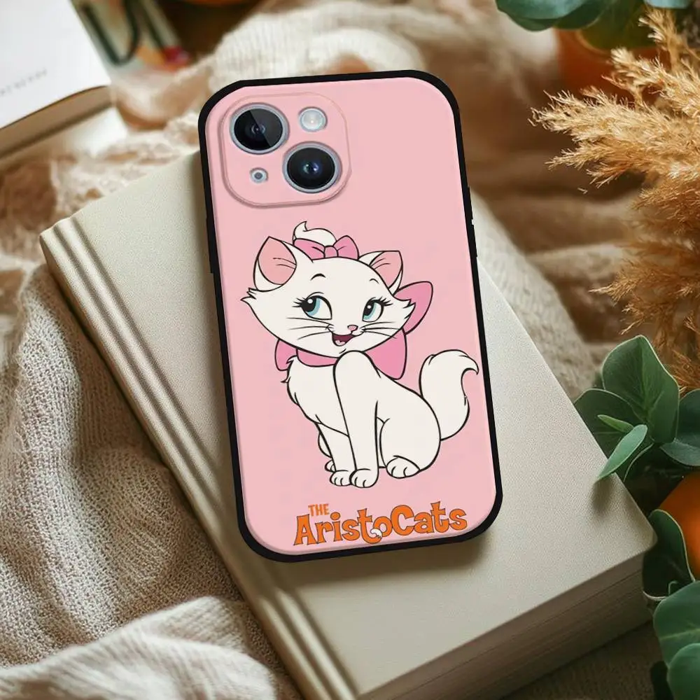 M-Marie Cat Cute Black Silicone Phone Case