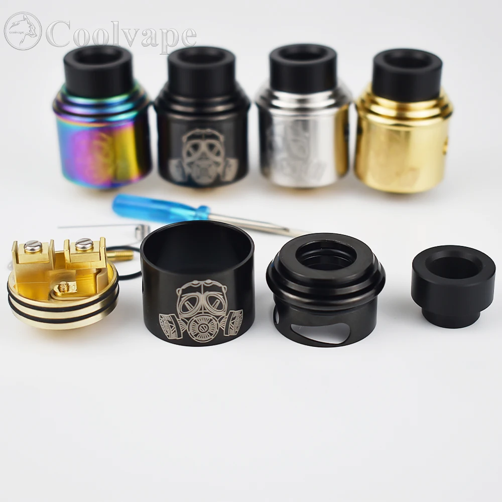 

wolfcoolvape Apocalypse GEN 2 RDA 24mm Dual Coils brass Deck Rebuildable Vaporizer rda with Squonk BF PIN Tank Atomizer