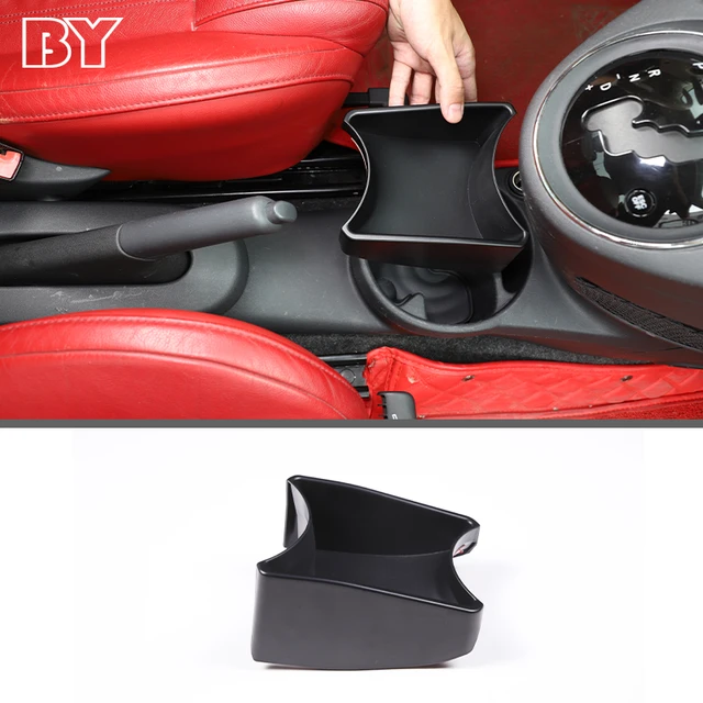 Car Center Console Handbrake Storage Box For Fiat 500 2011-2015 ABS Black  Phone Tray Coin Organizer Stowing Tidying Accessories - AliExpress