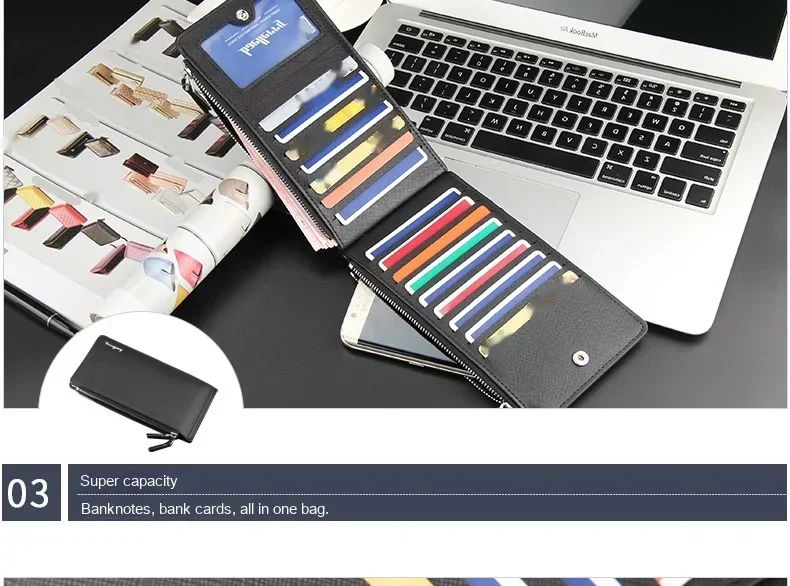 Herren Langbörse Mit Kartenfächern Und Schlankem Design_voghion.com