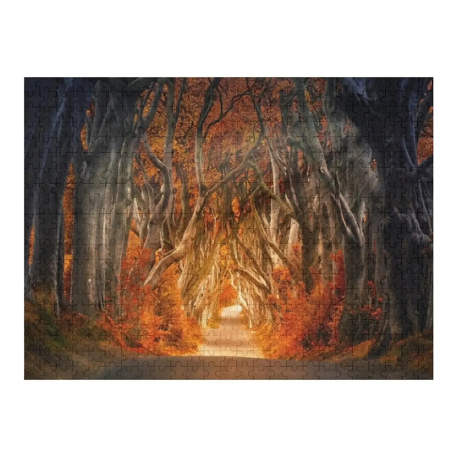 the dark hedges, nature lovers Jigsaw Puzzle Photo Personalized Gifts Baby Wooden Personalized Baby Object Puzzle