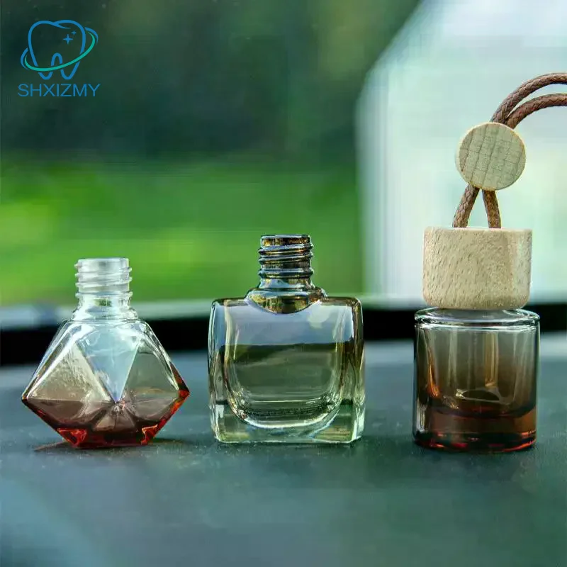1 pz auto diffusore di olio essenziale profumo deodorante per ambienti profumo bottiglia di profumo ornamento piccolo tappo rotondo ciondolo bottiglia vuota