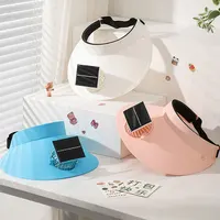 Summer Sun Visor Hats W/  Fan Three Temp Settings Empty Top Cap Breathable Cooling Fan Hat for Women Sun Protection and Outdoor