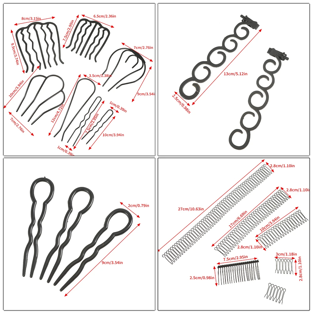 Black Magic Hairpin DIY Hair Braider Tool Twist Bun Barrette Hair Clips for Women Fashion Braid Hair Styling Accessories