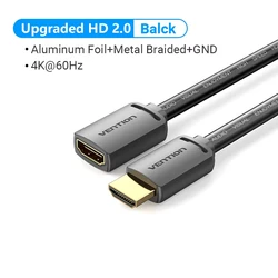 Vention 4K HDR HDMI Extension Cable - Male to Female Adapter Cord - 3m (Upgraded HD 2.0)