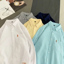 

EOENKKY/2022 Summer Shirt Men's Loose Cotton Linen Long Sleeve Button Plus Size M-5xl Men's Shirt Streetwear