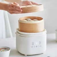 220V 1000ML Electric Slow Stewer with Bamboo Steamer Household Ceramic Bain-marie Home Slow Cooker Multi Cooker 1