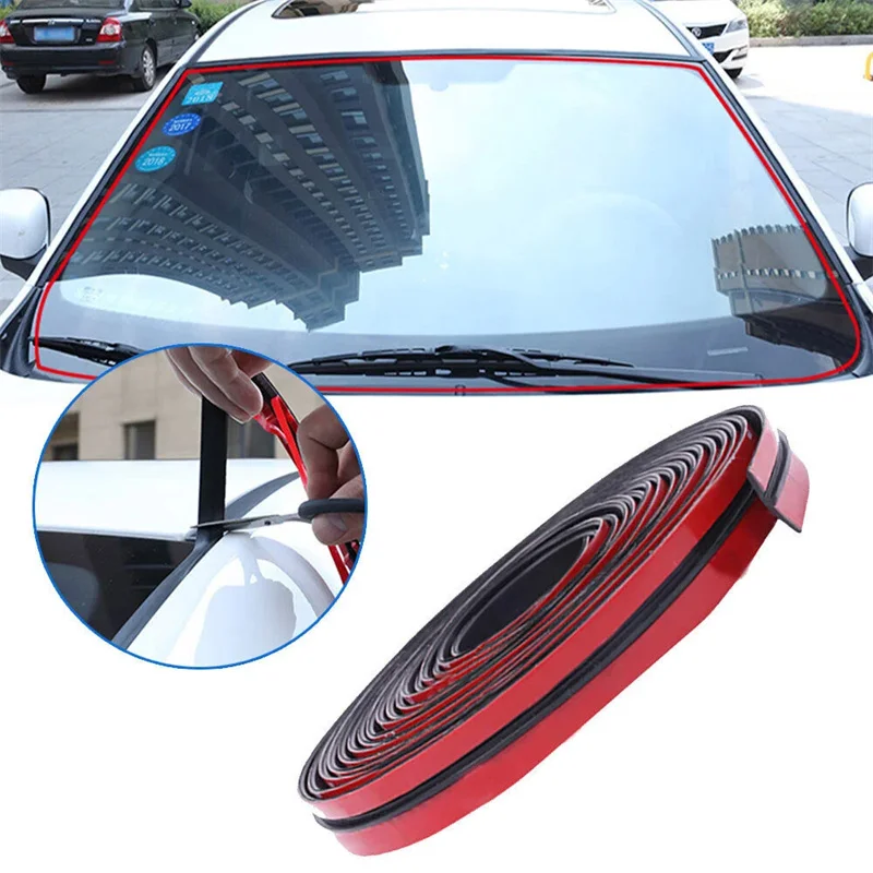 Car Rubber Seal Strips Auto Seal Protector Window Edge Windshield Roof Rubber Sealing Noise Insulation Universal
