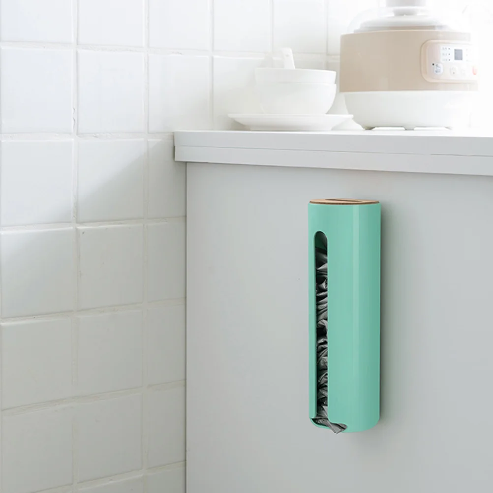 

Trash bag Dispenser Grocery Bag Organizer with Strong Suction Cup for Kitchen and Bathroom(Green)