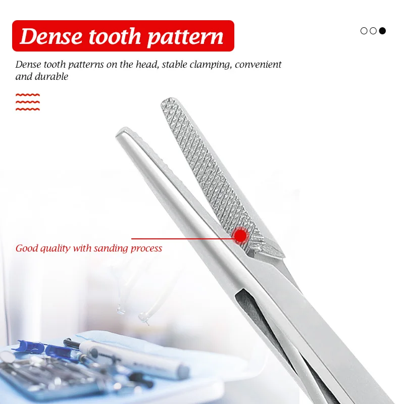 16Cm/18Cm Veterinary Surgical Needle Holder Forceps, Hemostatic Clamp Tool Handle Needle Clamp Suture Livestock Animal Tool 4