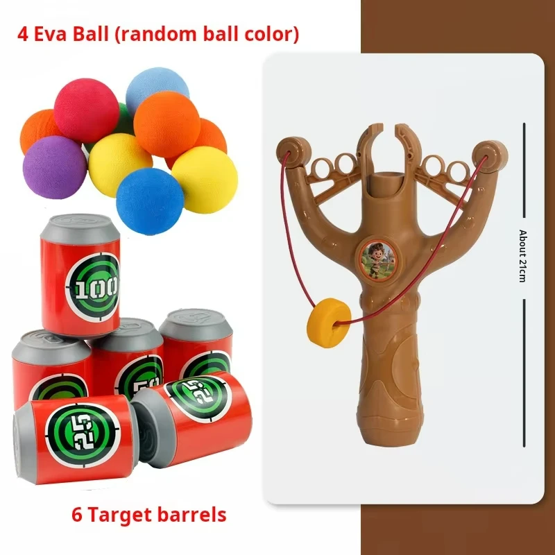 Montessori Toys Sports Slingshot Game With Sticky Balls For Kids Educational Hand Eye Coordination Training Toy