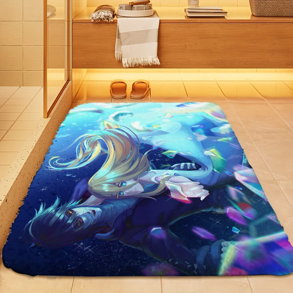 1pc Angels of Death Anime Floor Mat Room Mats Anti-slip Absorb Water Long Strip Cushion Bedroon Mat Household Carpets 3