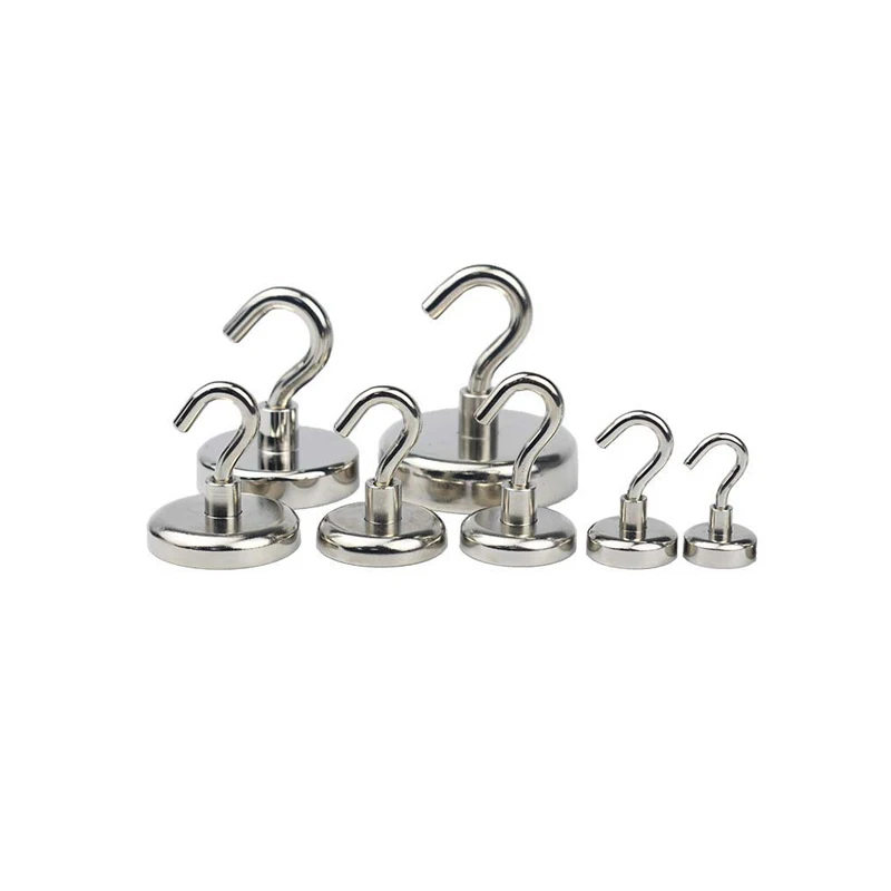 Neodymium Magnets Magnetic Hooks 1 Pcs Super Strong Neodymium Magnet Magnetic Hook Salvage Magnet Heavy N35 NdFeB Rare Earth Hanging Home Kitchen