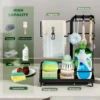 kitchen sink storage rack,faucet sponge rag holder,Bathroom drain rack with hook,Soap and cleaning supplies storage box 3