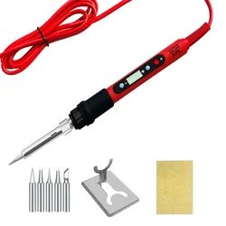 High-Power Digital LCD Soldering Iron with Adjustable Temperature and Ceramic Heater - US PlUG 110V (936R SET 2)