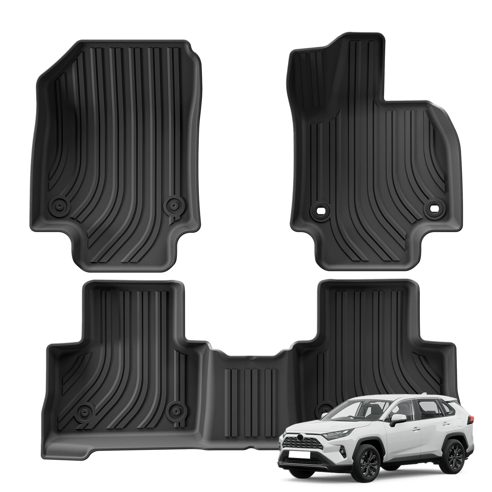 ECOZEN Fußmatten Für Toyota RAV4 2019-2025 (Hybrid Leistung), Passgenau