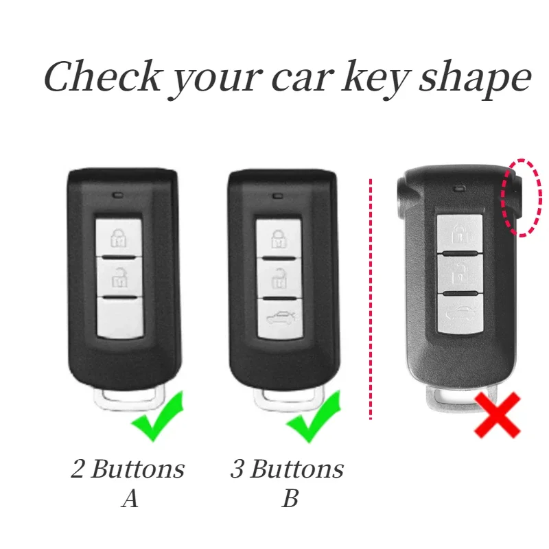 Key Case Key Case Cover Car Key Shell Car Smart Remote Key Protect Case Holder For Mitsubishi Outlander Lancer 10 Pajero Sport ASX RVR L200 Eclipse Cross Accessories
