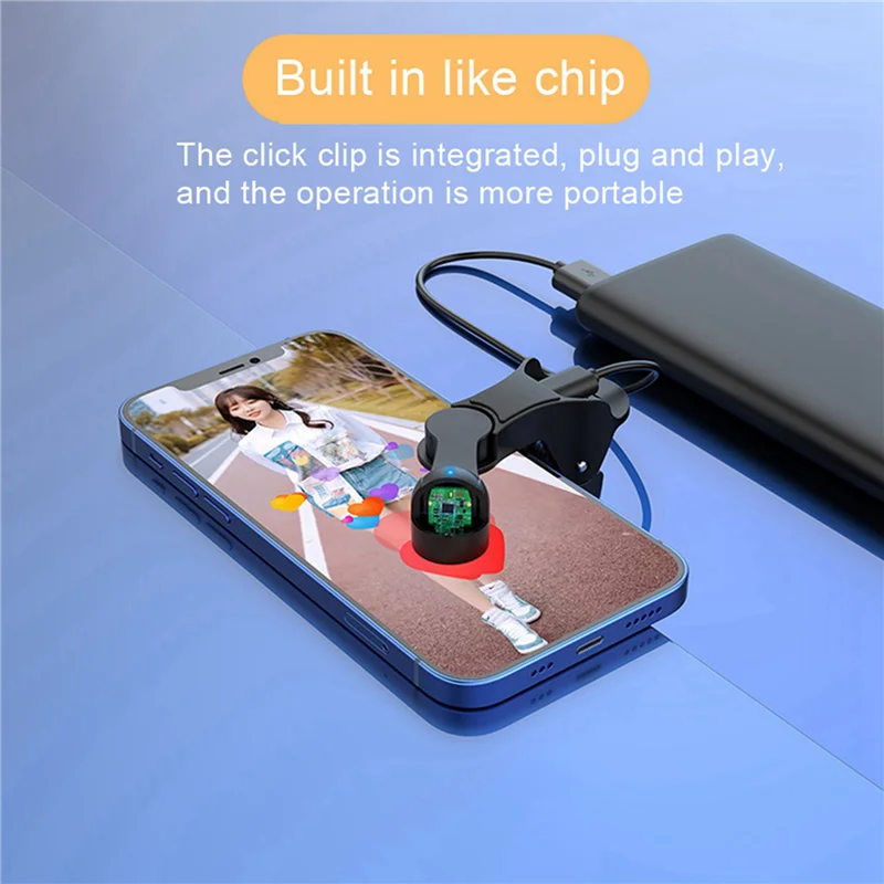 2X Automatic Smart Clicker Physical Click, Mobile Phone Screen Clicker, Mute(Black)