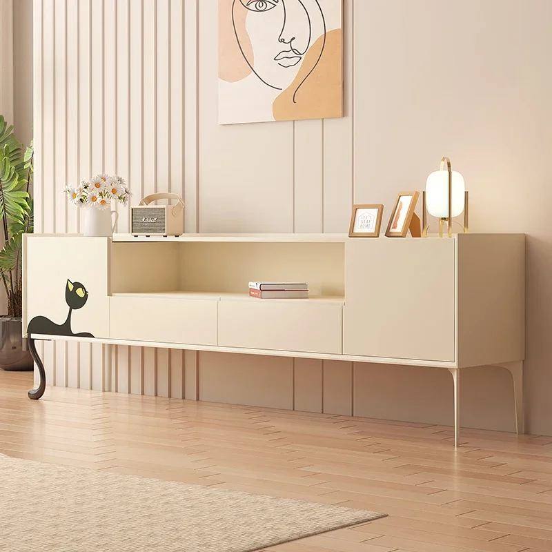 Cassetti Bianchi In Legno Porta Tv Design Moderno Sala Tv Stand Display Fernseher Schrank Mobili Soggiorno Yq50Ts