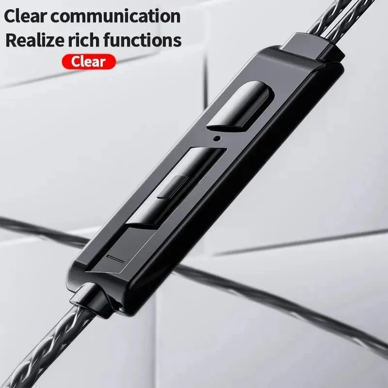 Original X2 Dynamic Wired Earphones HIFI Heavy Bass Earbuds In Ear Gaming Headphones Monitor Sport Noise Cancelling Headset Mic 3