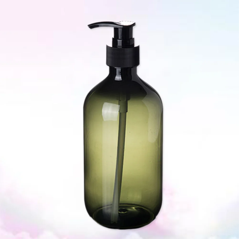 300ml Empty Shampoo Bottle Opaque Versatile Pump Bottle Drip-free Lotion Container Hand Soap Dispenser(Green)