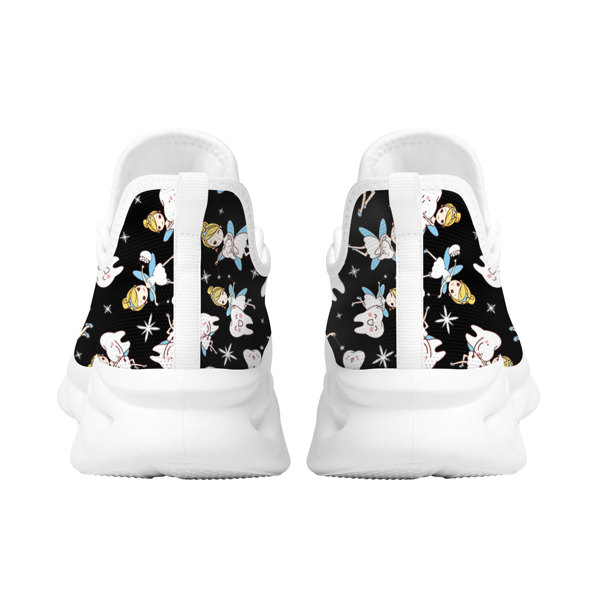 Women Soft Sole Breathable Sneakers Teeth Fairy Design Lace Up Casual Shoes Spring Summer New Cozy Vulcanized Shoes Gift