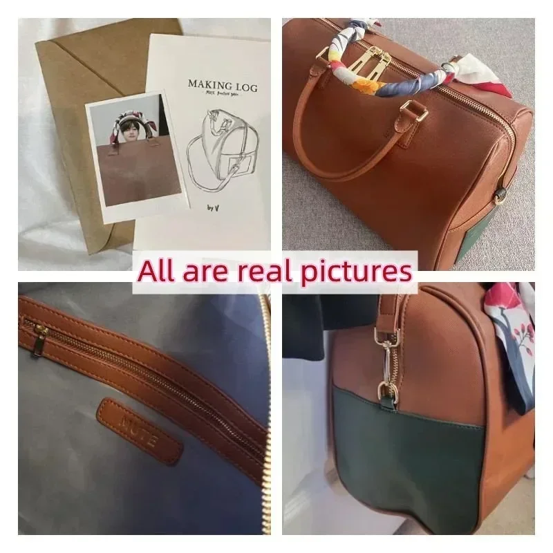 Luxury KPOP Boys Boston Bag V Design Mute Bostons Crossbody Bags