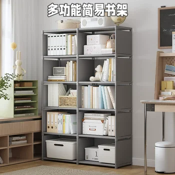 Multi-Layer Bookcase Easy Assembly Bookshelf Living Room Furniture Book Shelf Study Room Bedroom Storage Shelf Plastic Cabinet
