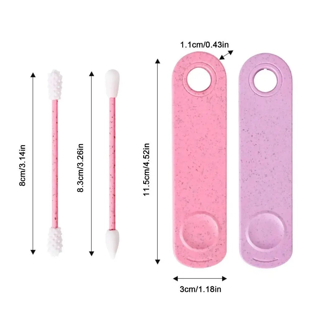 Silicone Ear Cleaner Stick Mini Swabs Reusable Q-tips For Ears Extra Soft BPA Safe Thin Cotton Swabs Kids Safety 1Pcs cotton swabs,silicone ear swabs