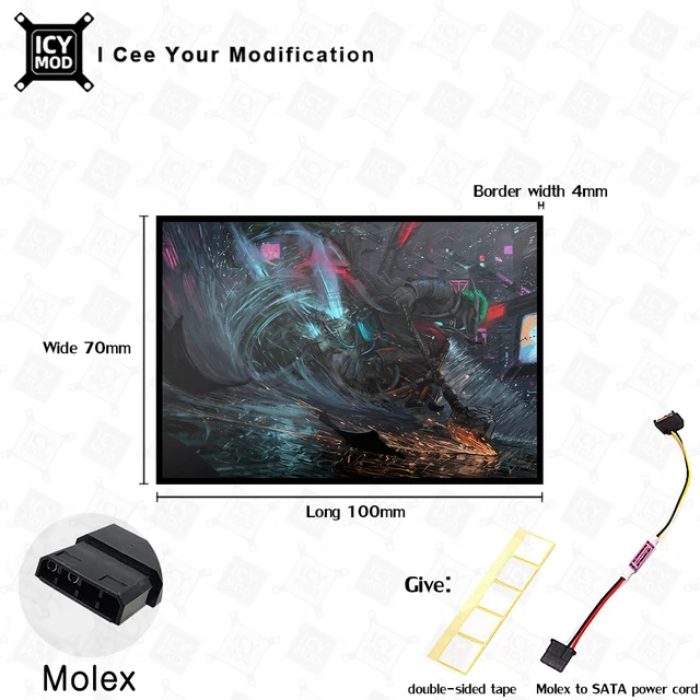 8K Ultra Clear Chassis Color Panel PC Case Shroud Customize DIY VGA